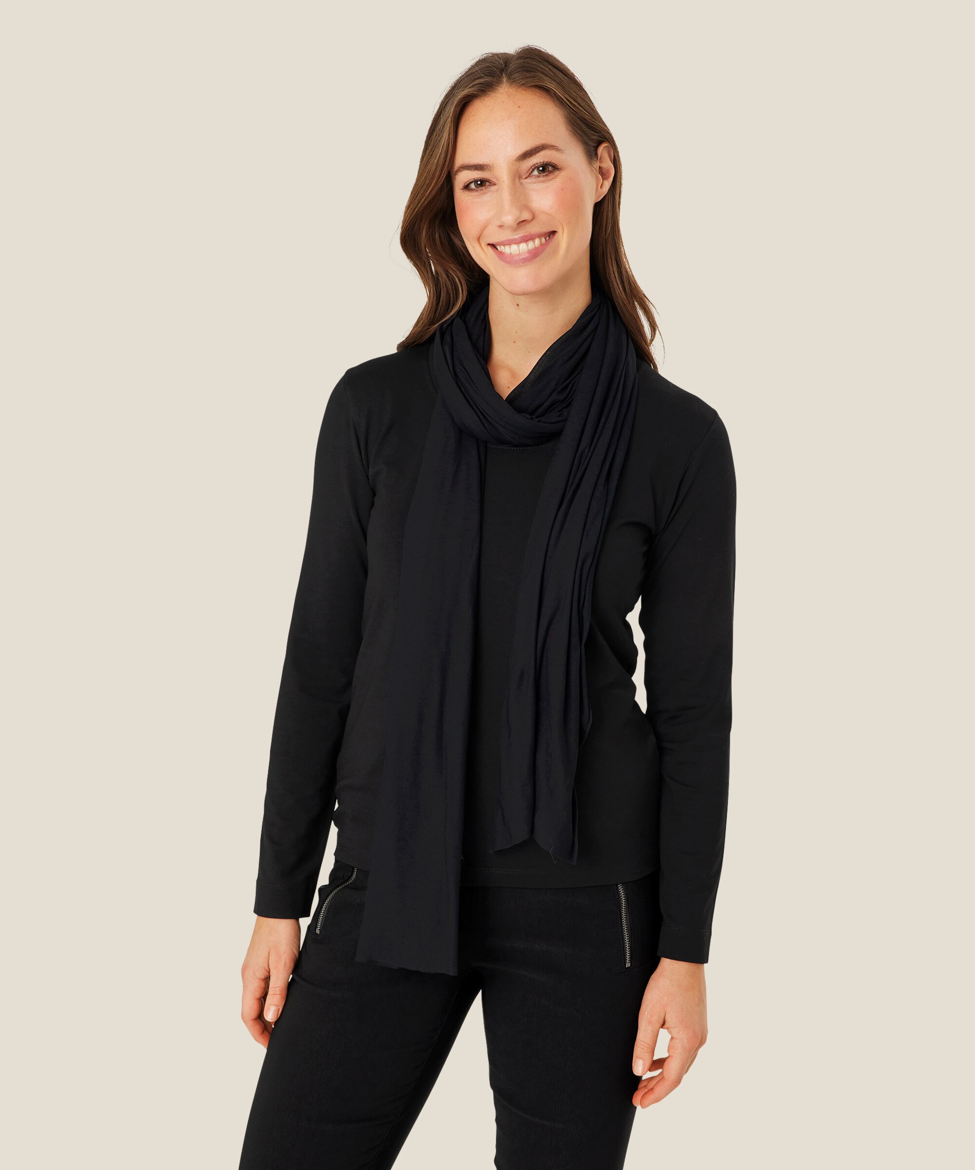 Amega JERSEY Scarf, Black