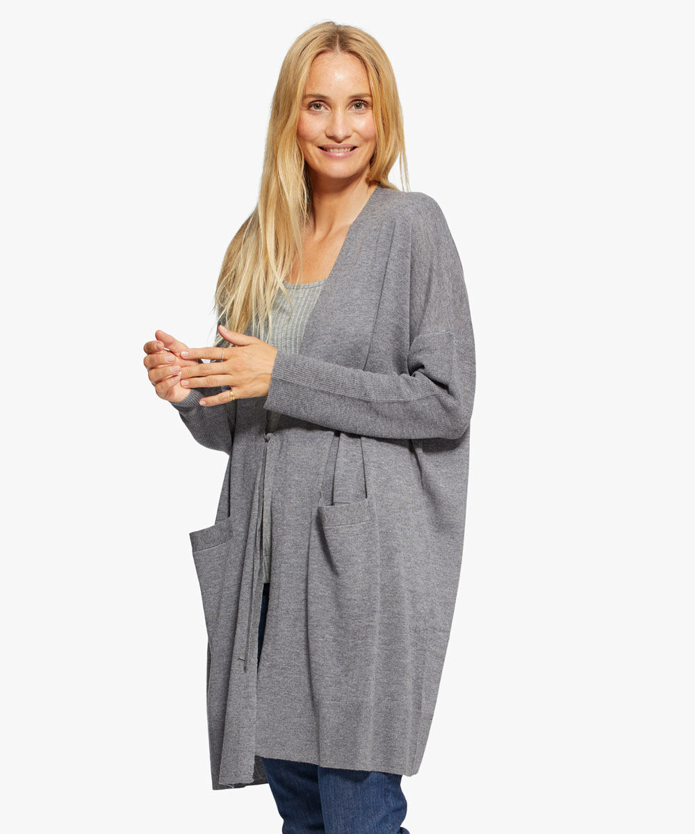 LUCY CARDIGAN, M. Grey mel.