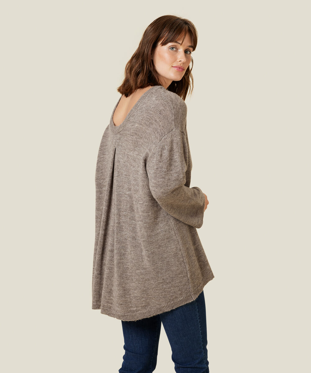 FRONA TOP, Brown melange