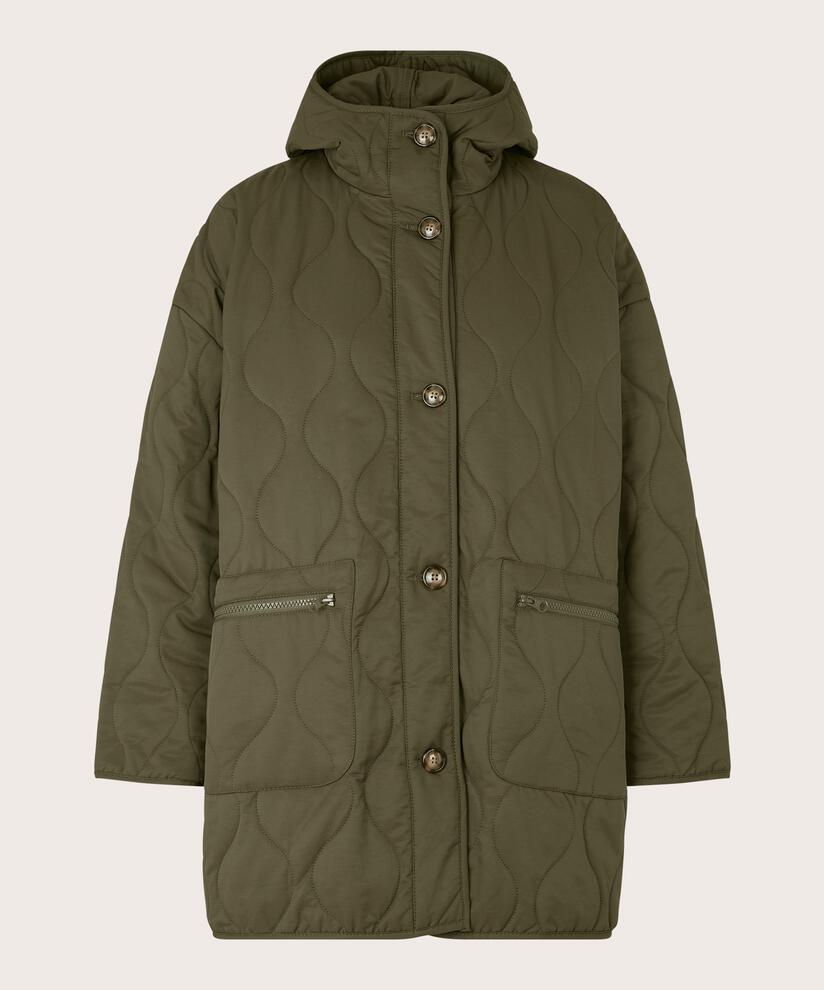 Tehila Coat, Olive Night
