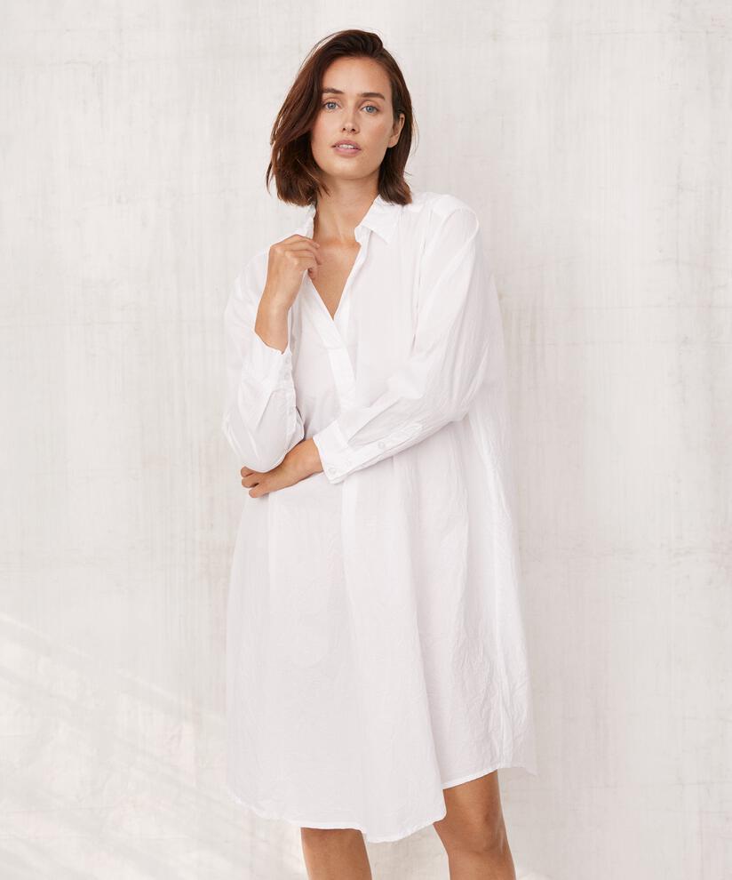 NEVA SHIRT DRESS, White