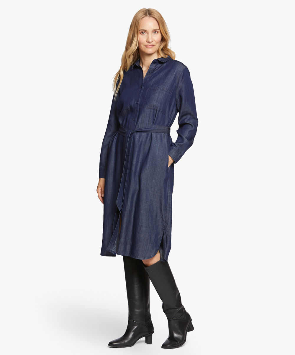 NOOR SHIRT DRESS, Dark Denim