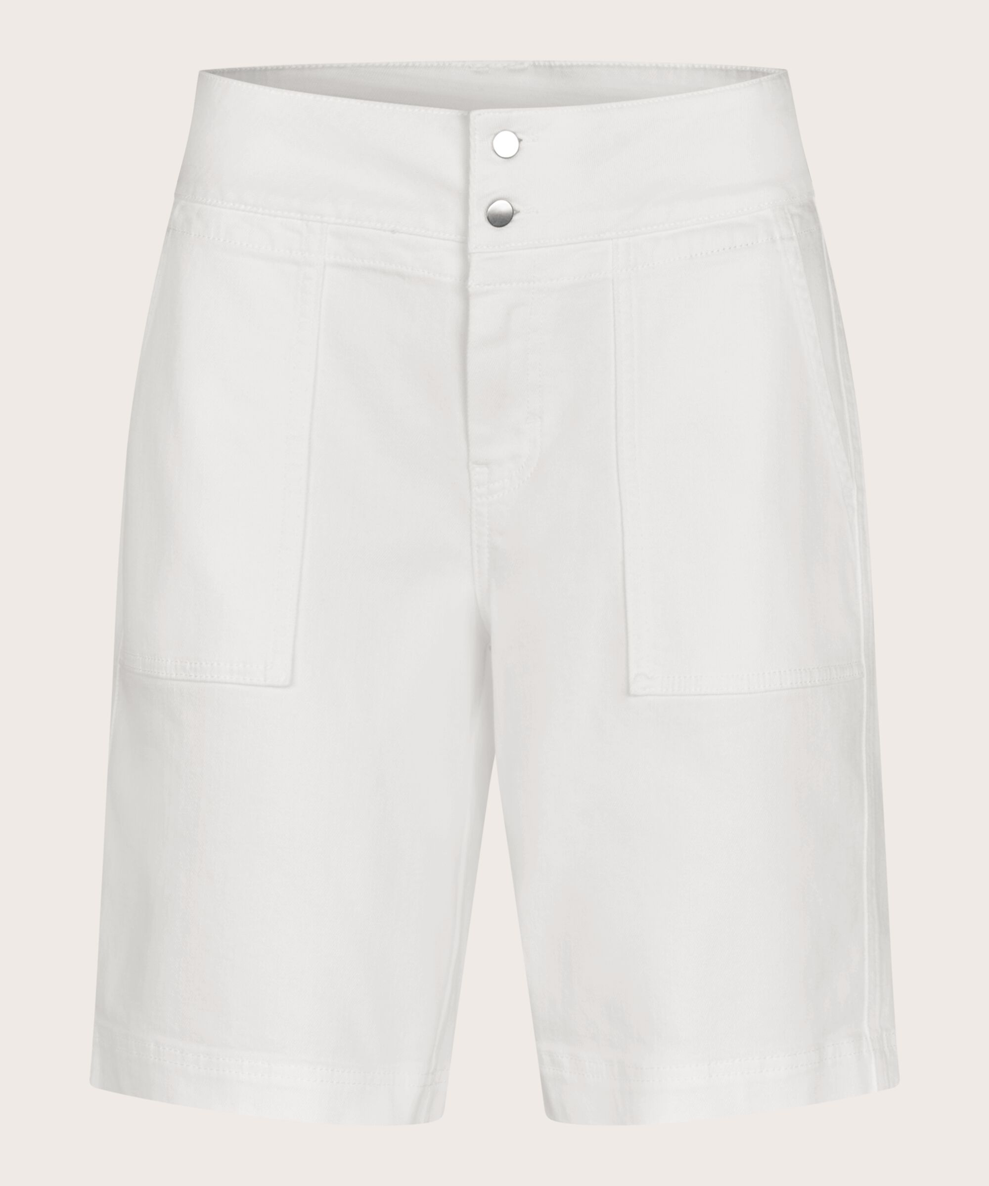 Pravaia Denim Shorts, White