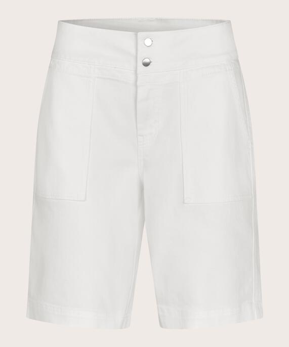 Pravaia Denim Shorts, White