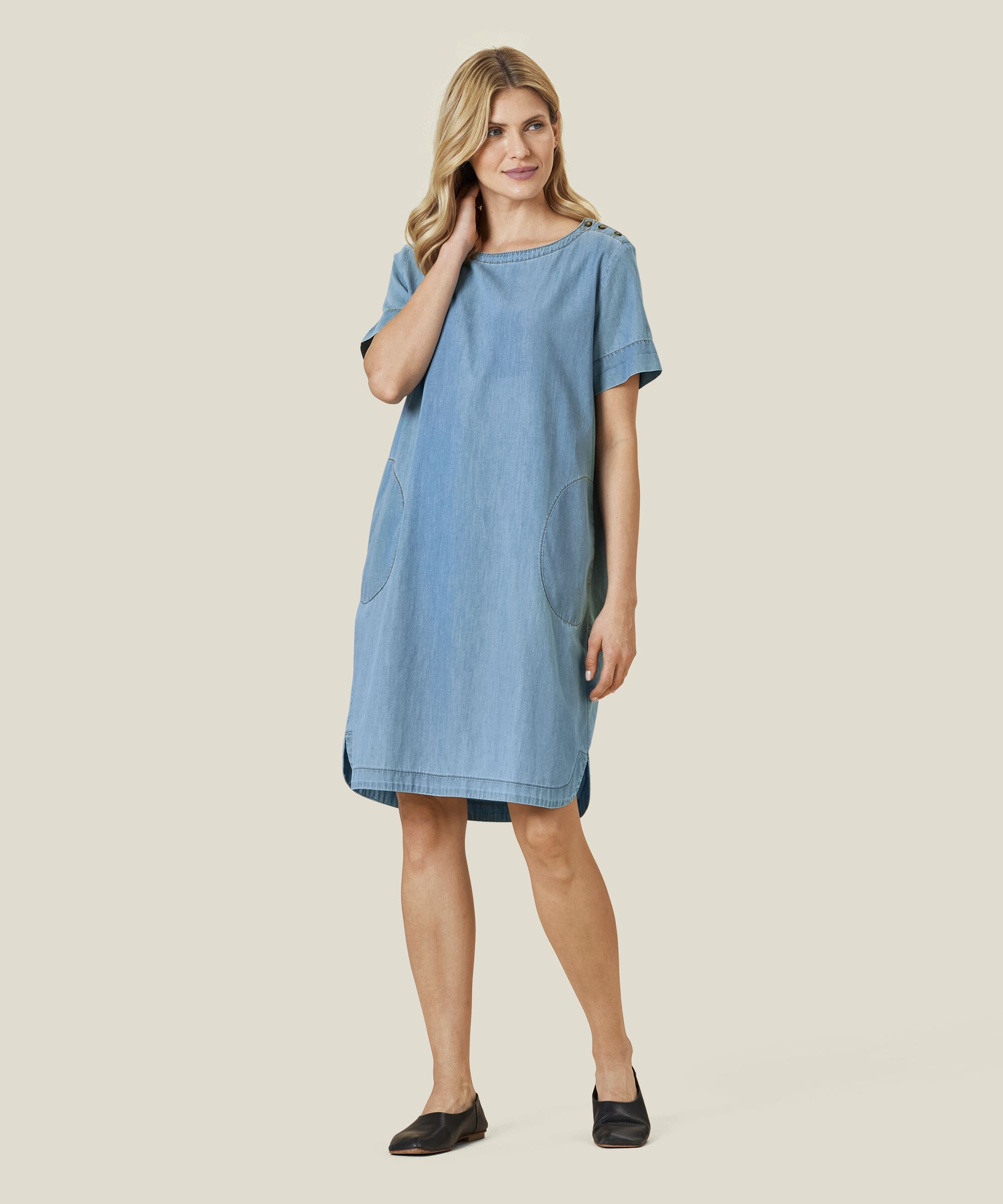 NALANI DRESS, Light Denim