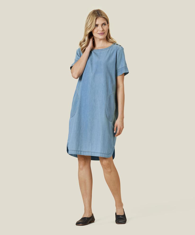 NALANI DRESS, Light Denim