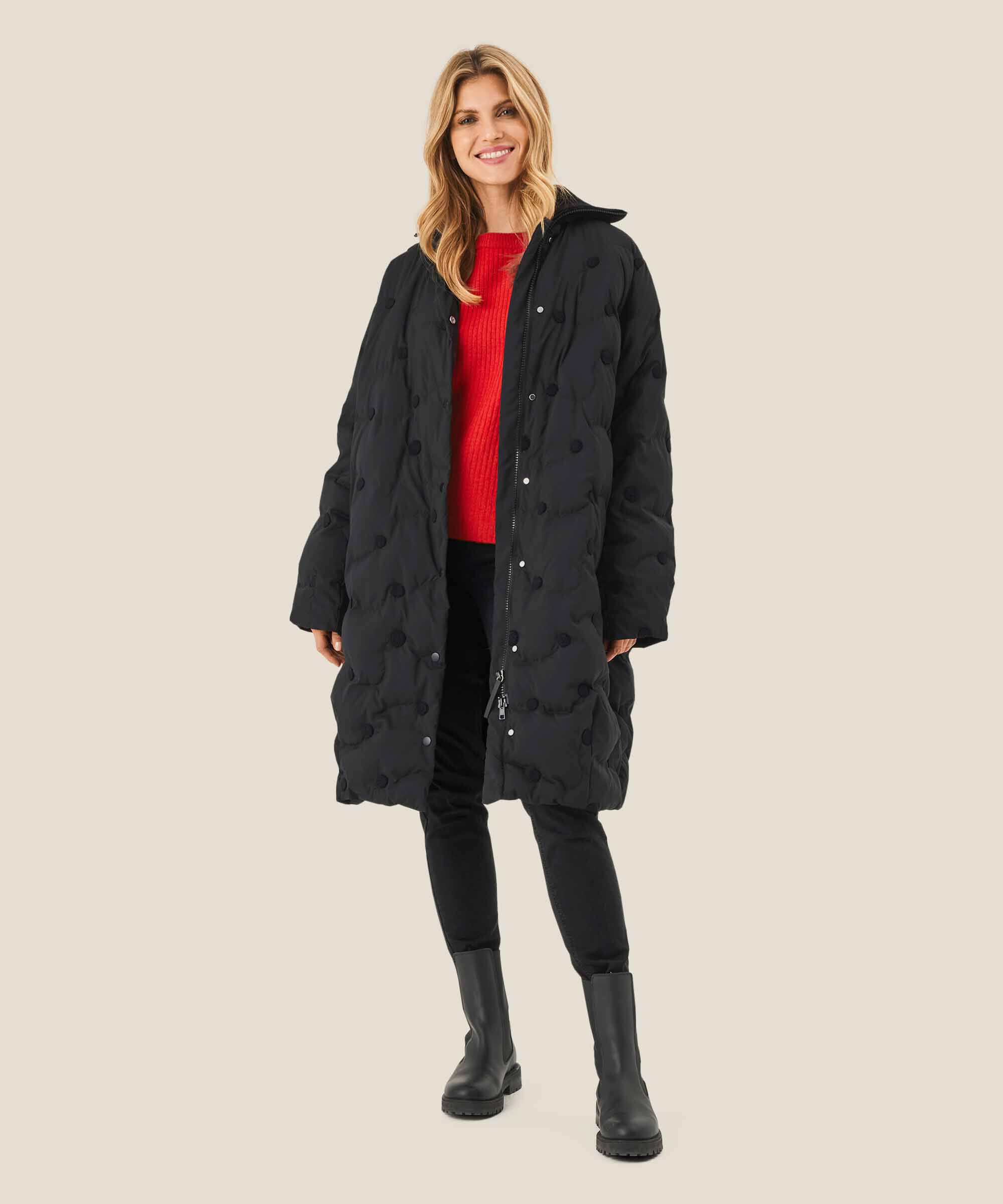 Tahila Down Coat, Black