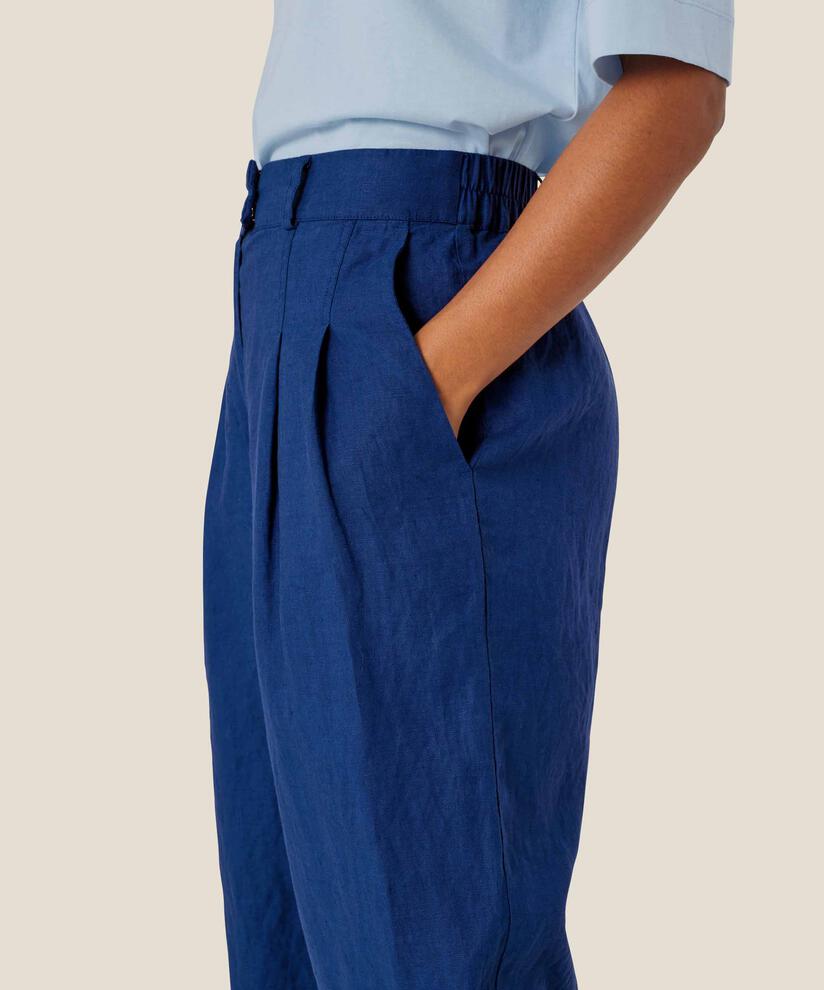 Perli Trousers, Navy Peony