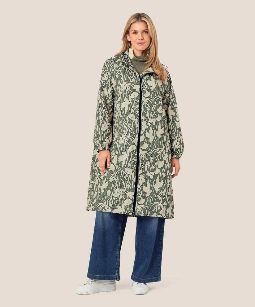 Trina Rain Coat, D. Lichen Green