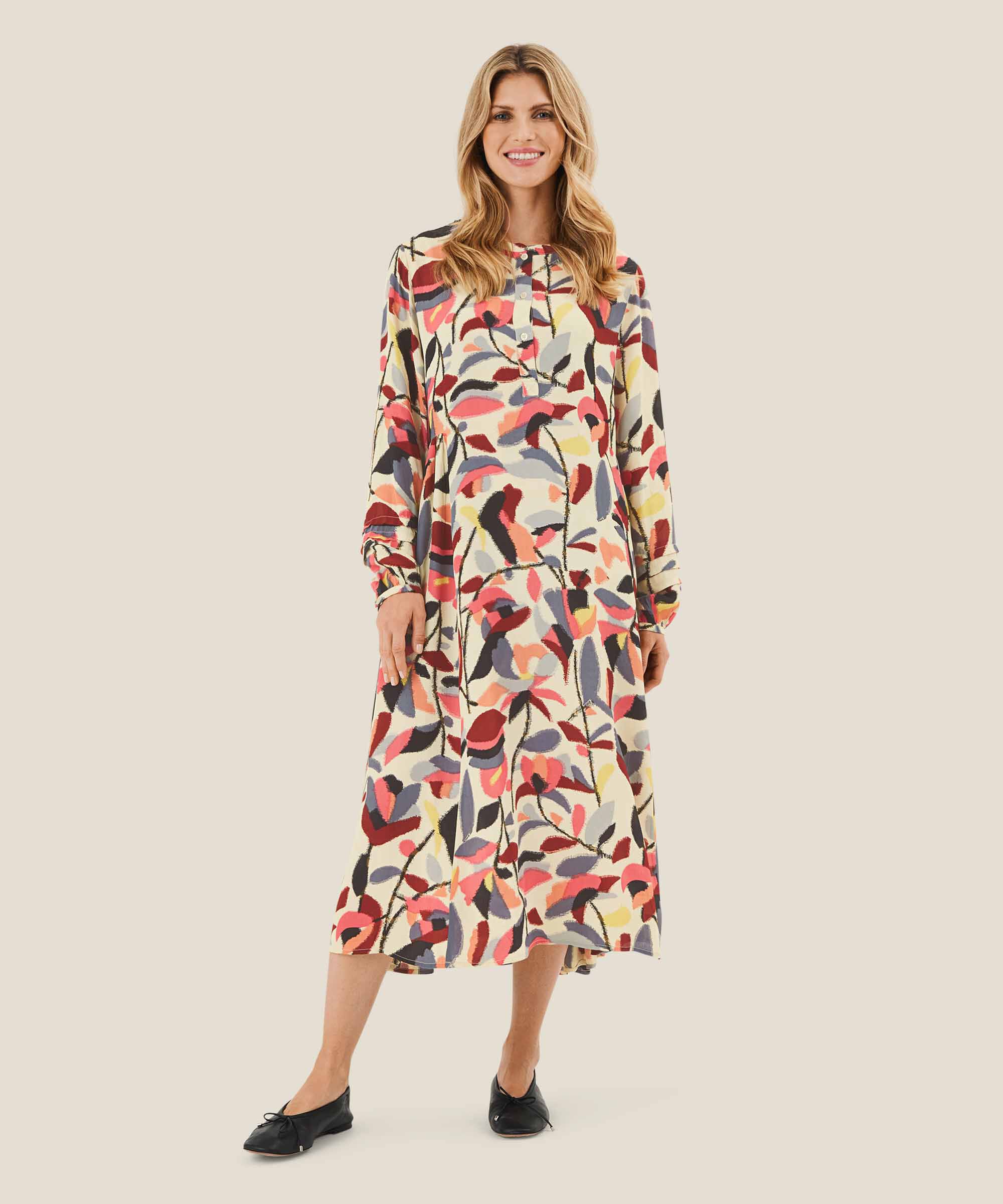 Nafia Dress, Calypso Coral