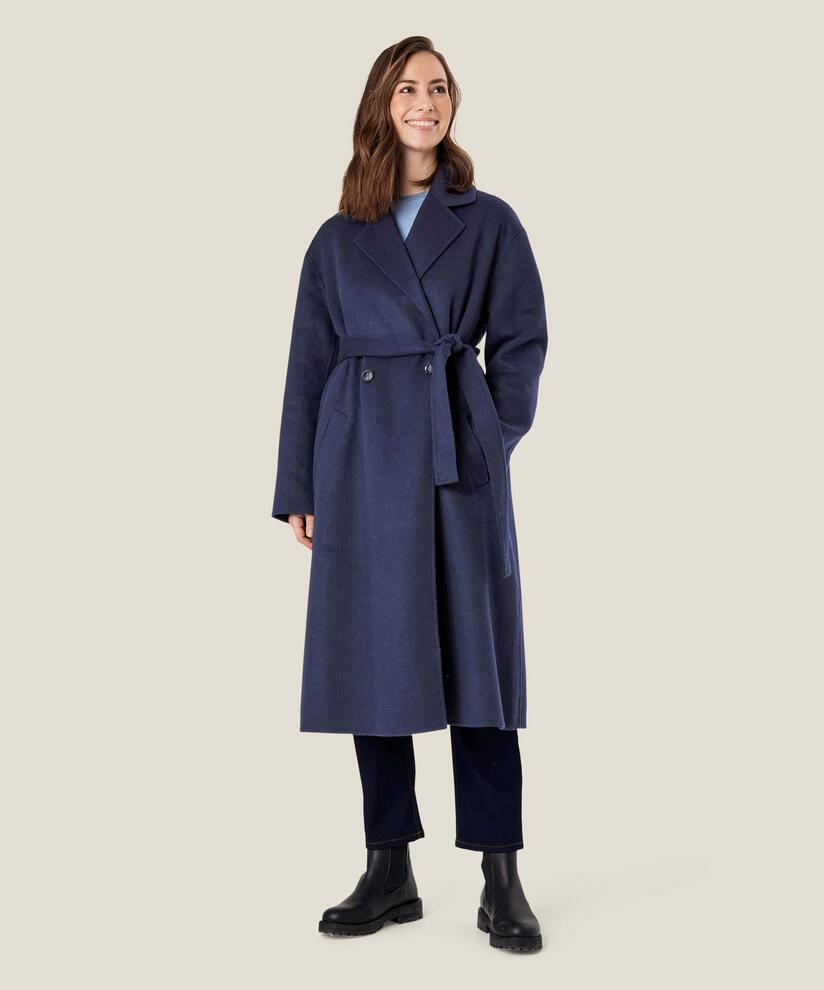 Tasha Wool Coat, Maritime Blue