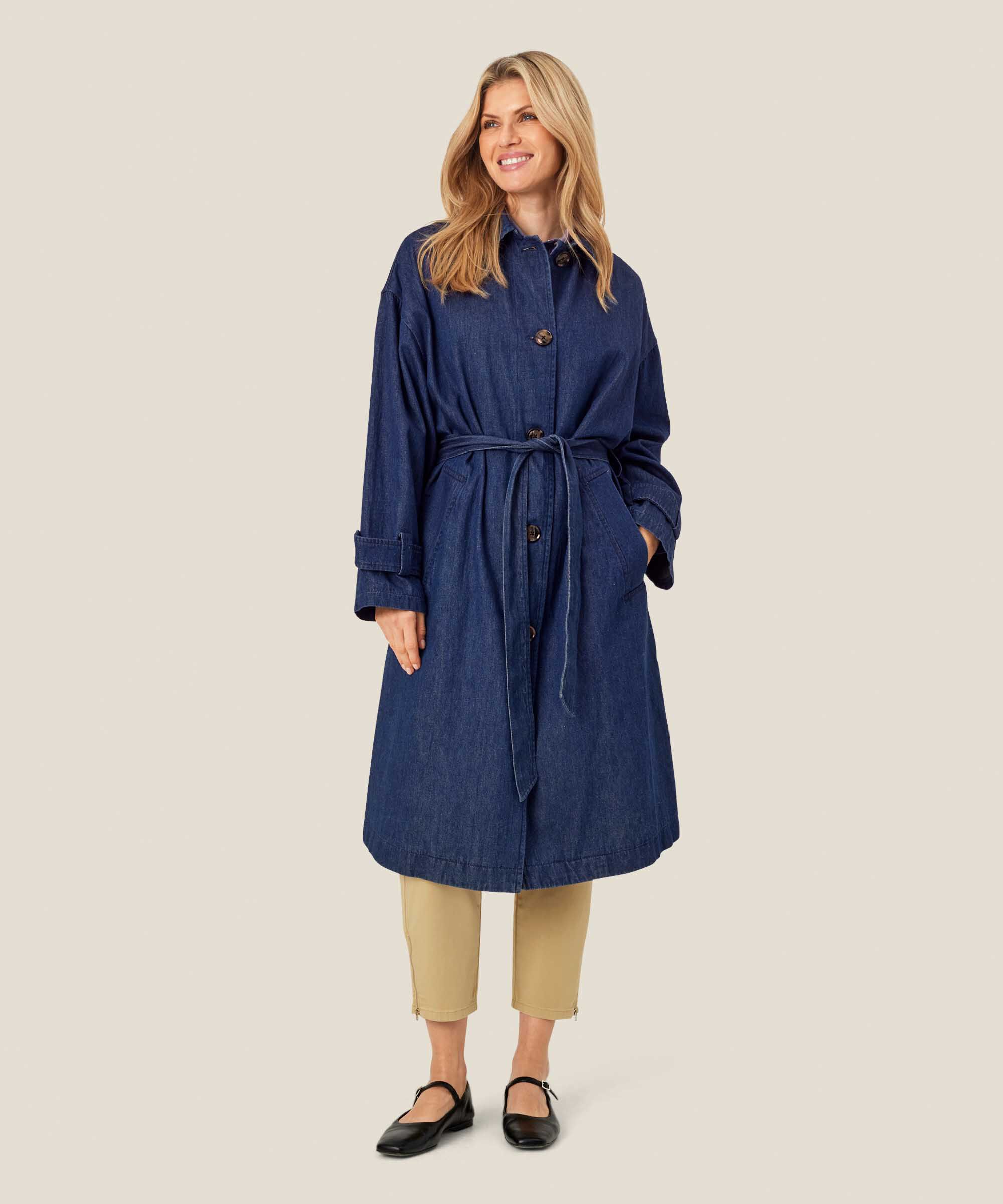 Tamar Denim Coat, Dark Denim