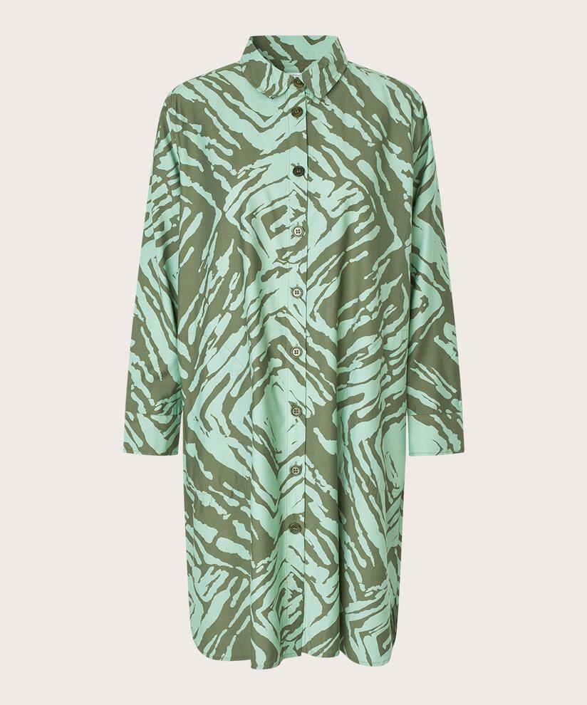 Ninel Shirt Dress, D. Lichen Green