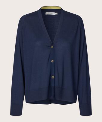 Lennox Woolen Cardigan, Navy Blazer
