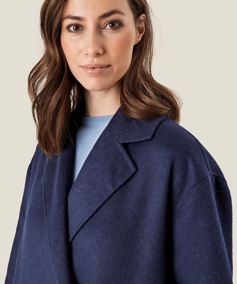Tasha Wool Coat, Maritime Blue