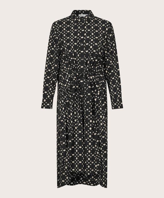 Novany Shirt Dress, Black