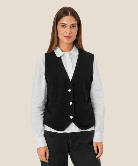 Lyric Knitted Vest, Black