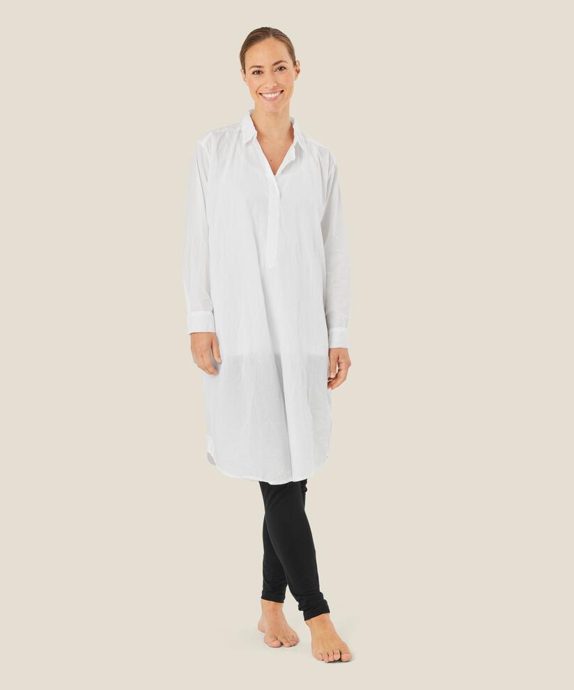 NEVA SHIRT DRESS, White
