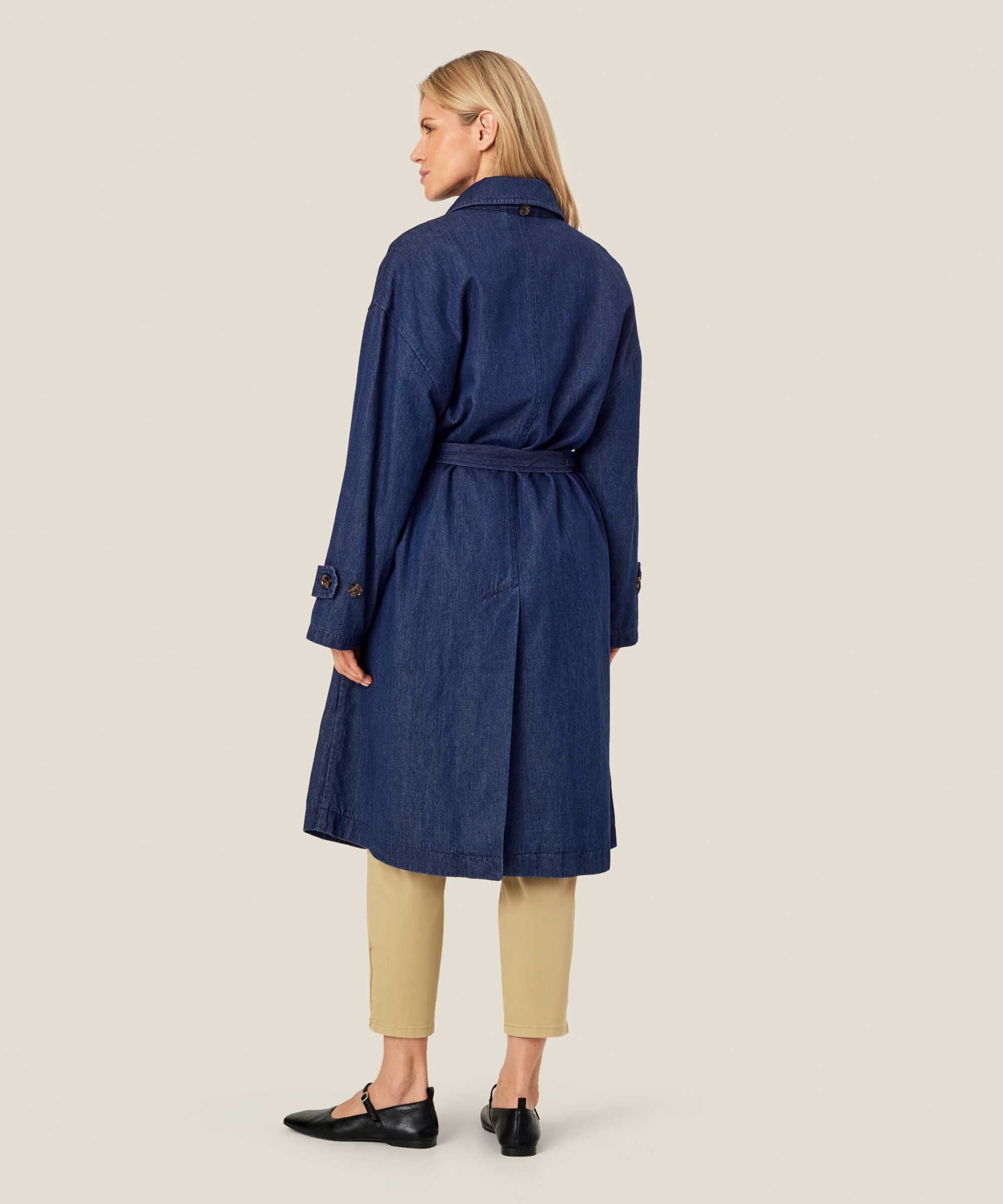 Tamar Denim Coat, Dark Denim
