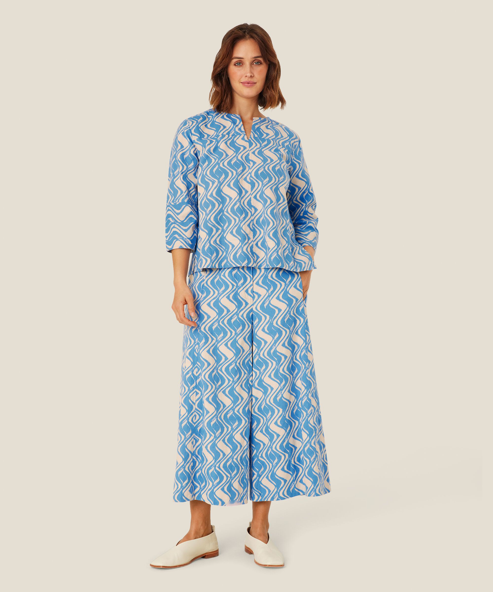 Deirdra Blouse, Blue Bonnet