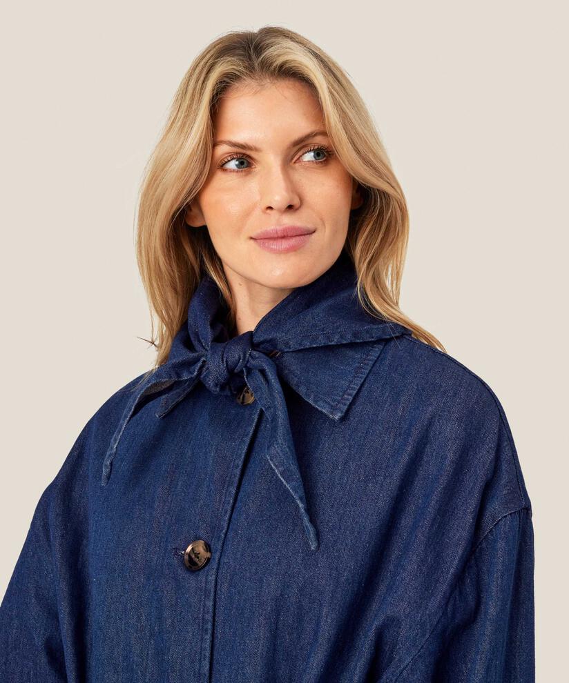 Tamar Denim Coat, Dark Denim