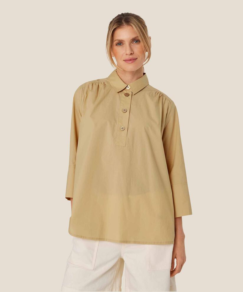 Briallen Blouse, Pale Khaki