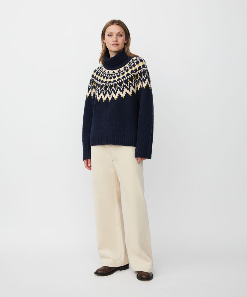Fatima Jumper, Navy Blazer