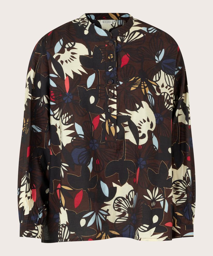 Beneda Blouse, Coffee Bean