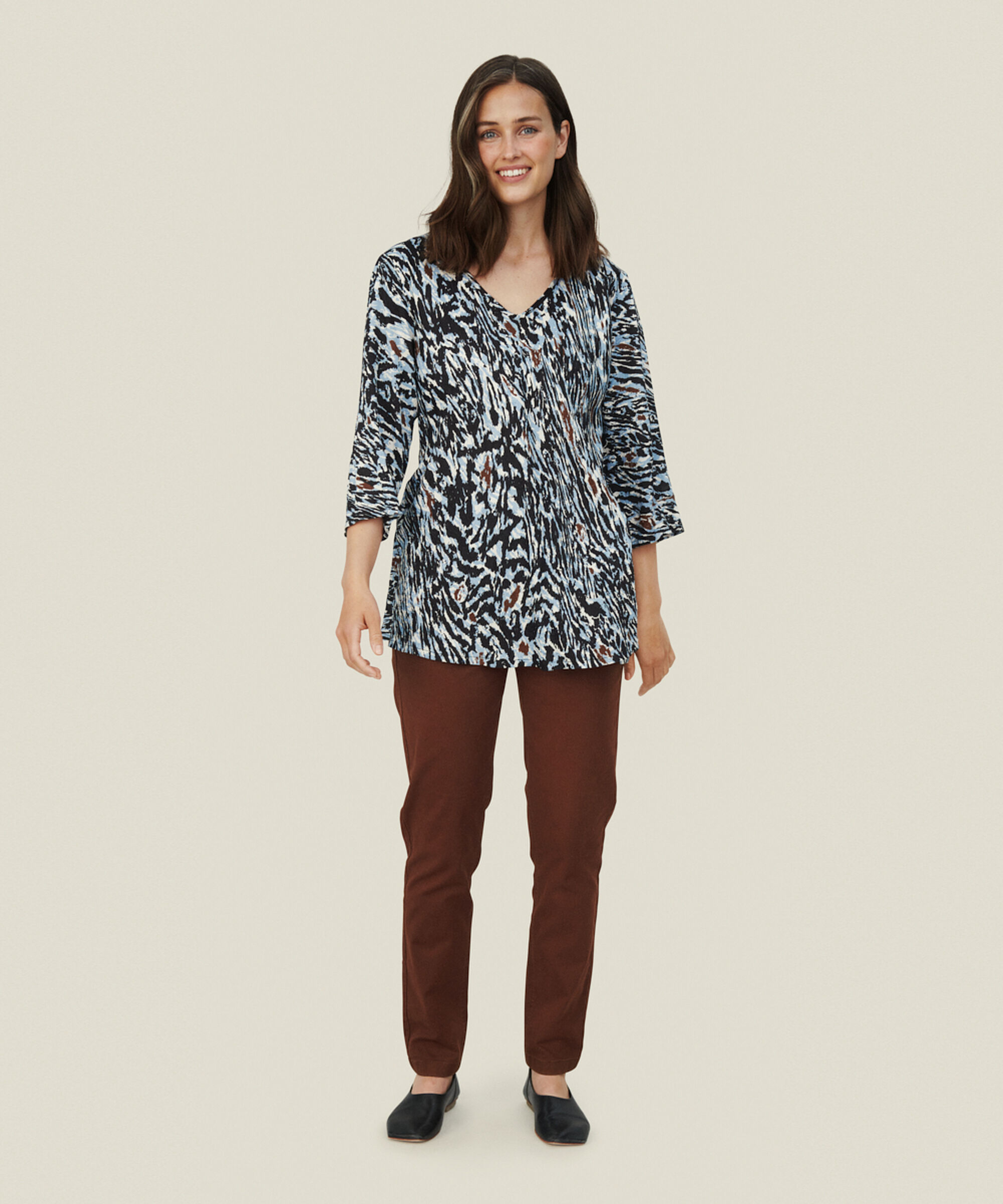 KATA TOP, Faded Denim