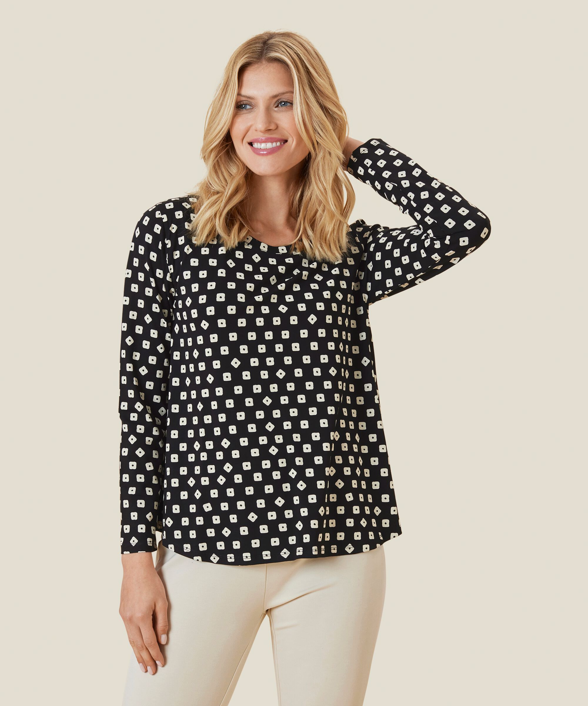 BADISNA JERSEY TOP, Black