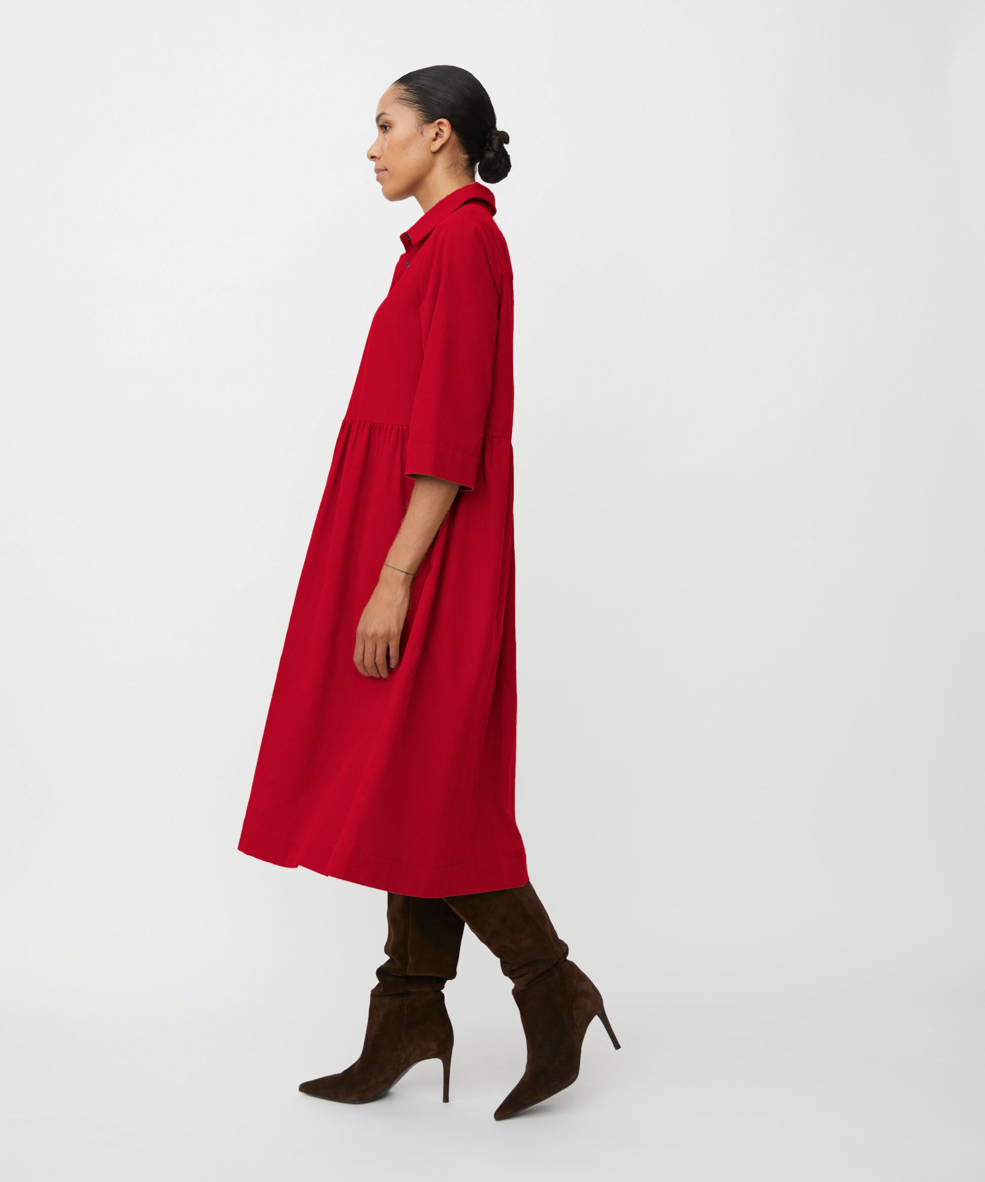 Nynisla Shirt Dress, Scarlet Sage