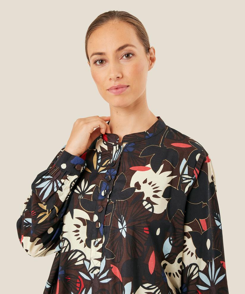 Beneda Blouse, Coffee Bean