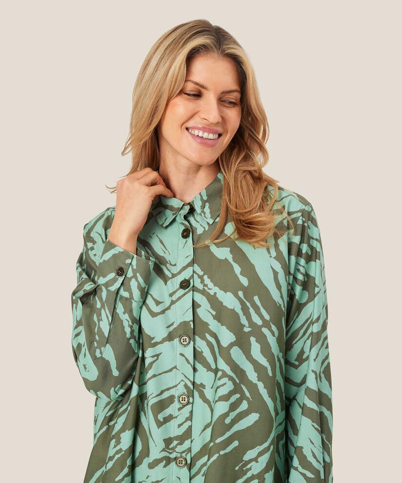 Ninel Shirt Dress, D. Lichen Green