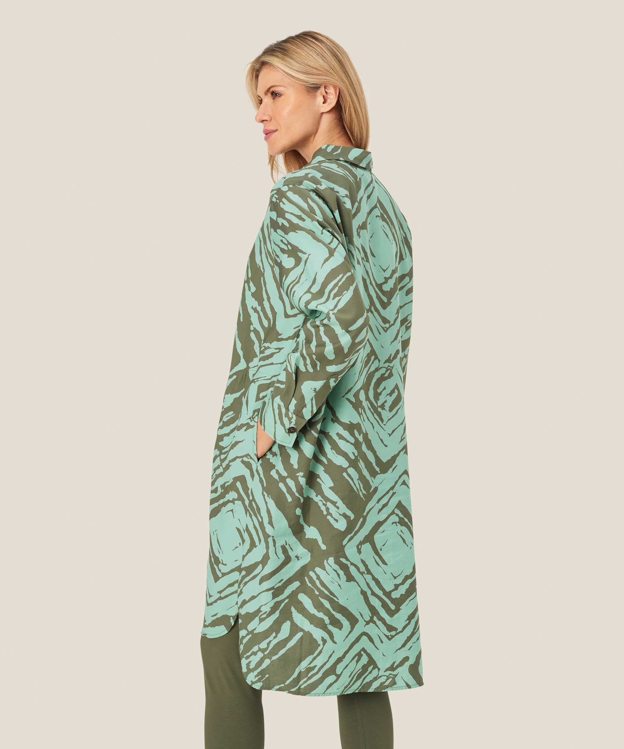 Ninel Shirt Dress, D. Lichen Green