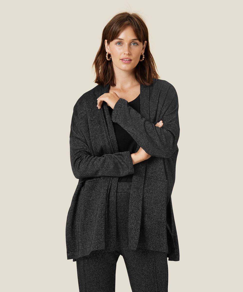 JOETTE JERSEY CARDIGAN, Black