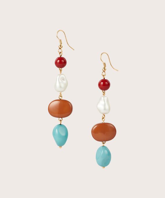 Reley Earrings, Aqua