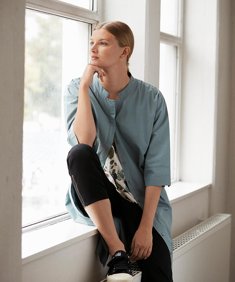 NIMES SHIRT DRESS, Stormy Sea