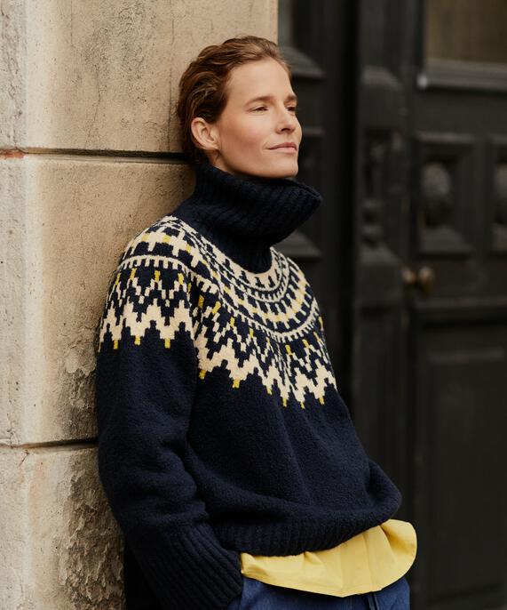 Fatima Jumper, Navy Blazer