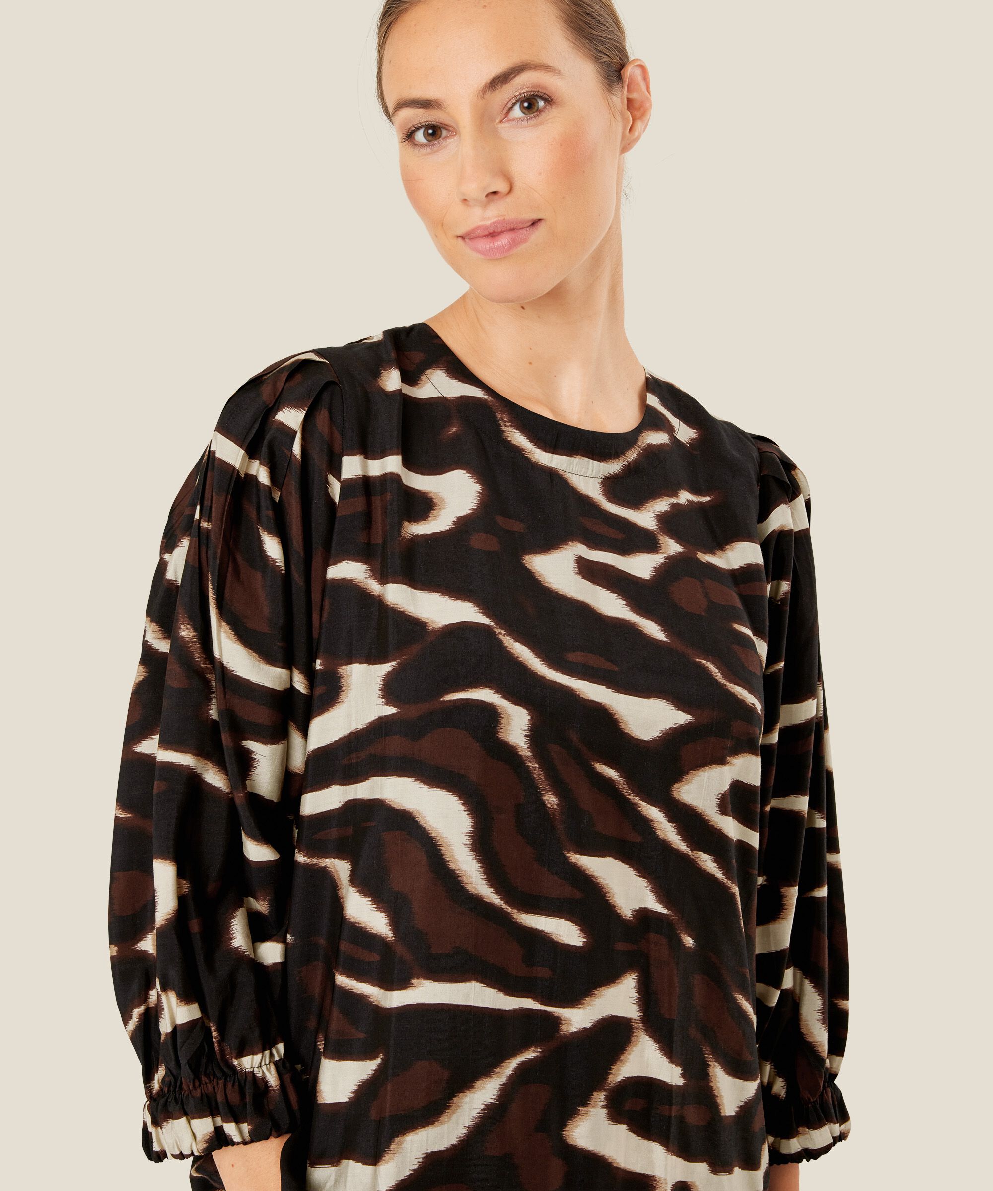 Brisa Blouse, Coffee Bean