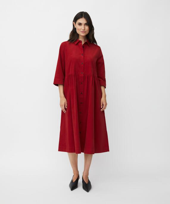 Nynisla Shirt Dress, Red Dahlia