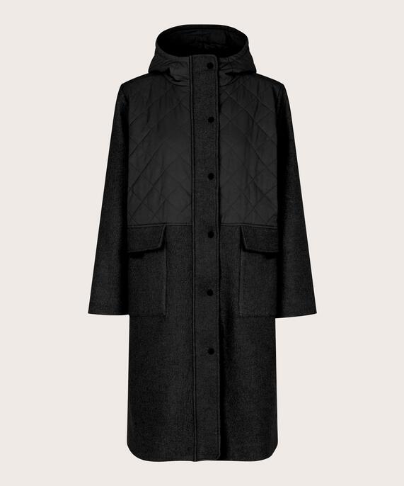 Tamsin Wool Coat, Black