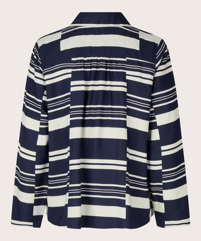 Bonela Blouse, Navy Blazer