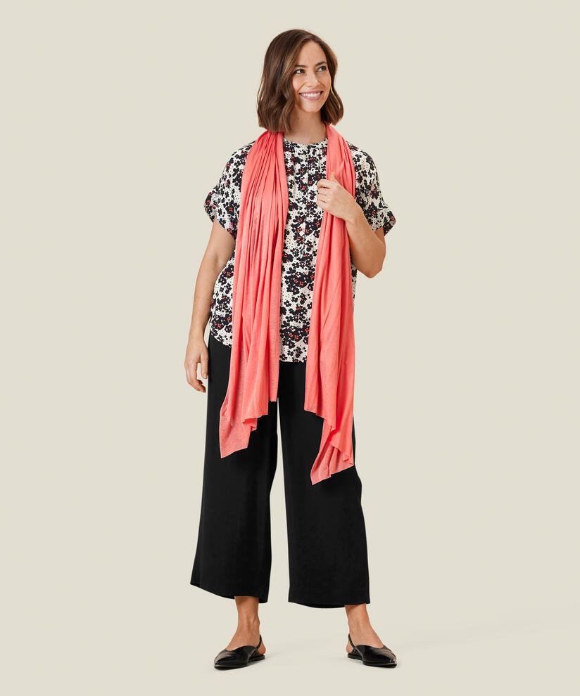 Amega Jersey Scarf, Spiced Coral, hi-res