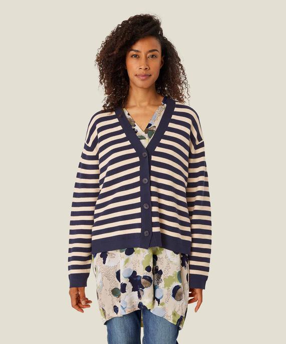 Lavender Cardigan, Maritime Blue