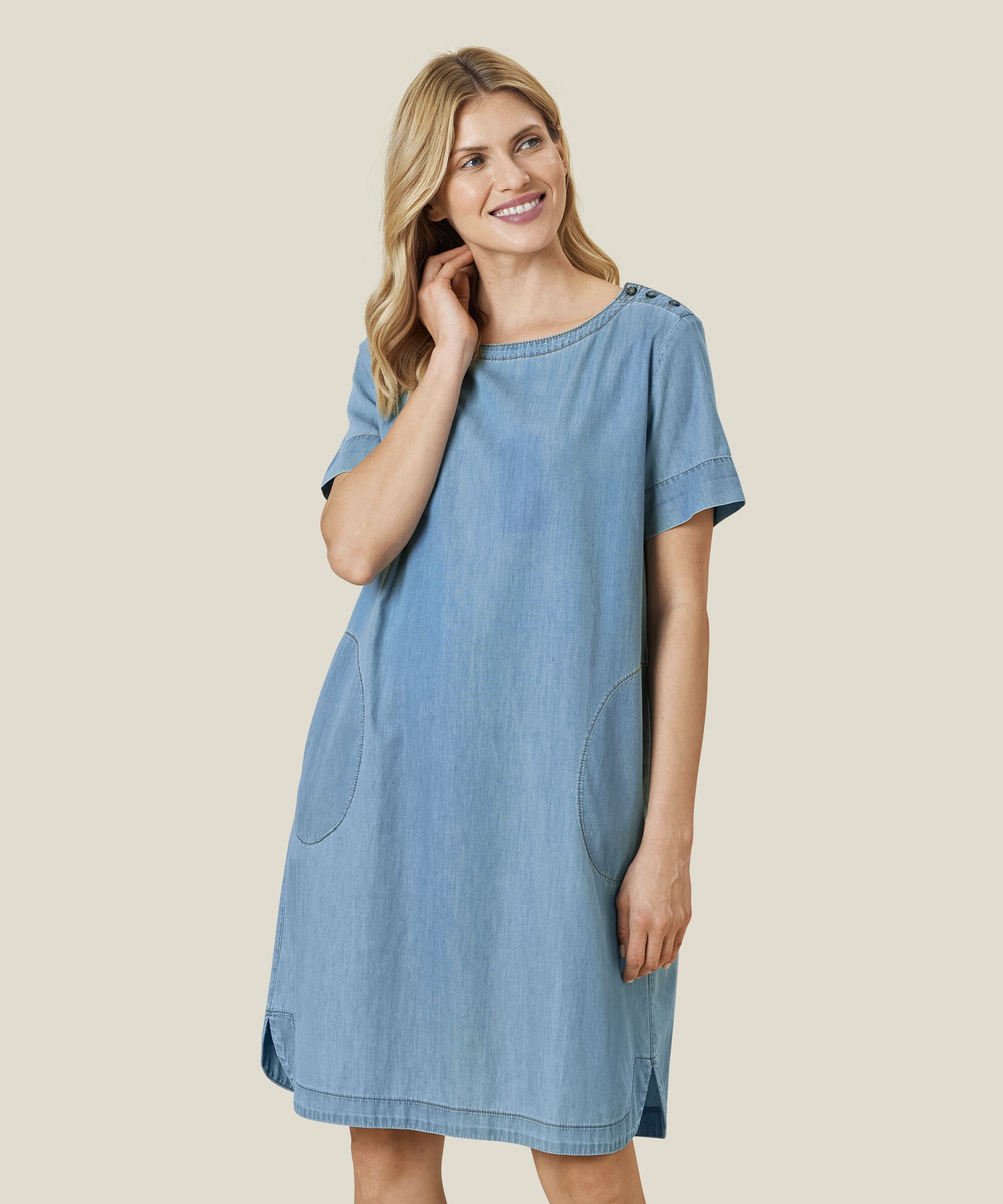 NALANI DRESS, Light Denim