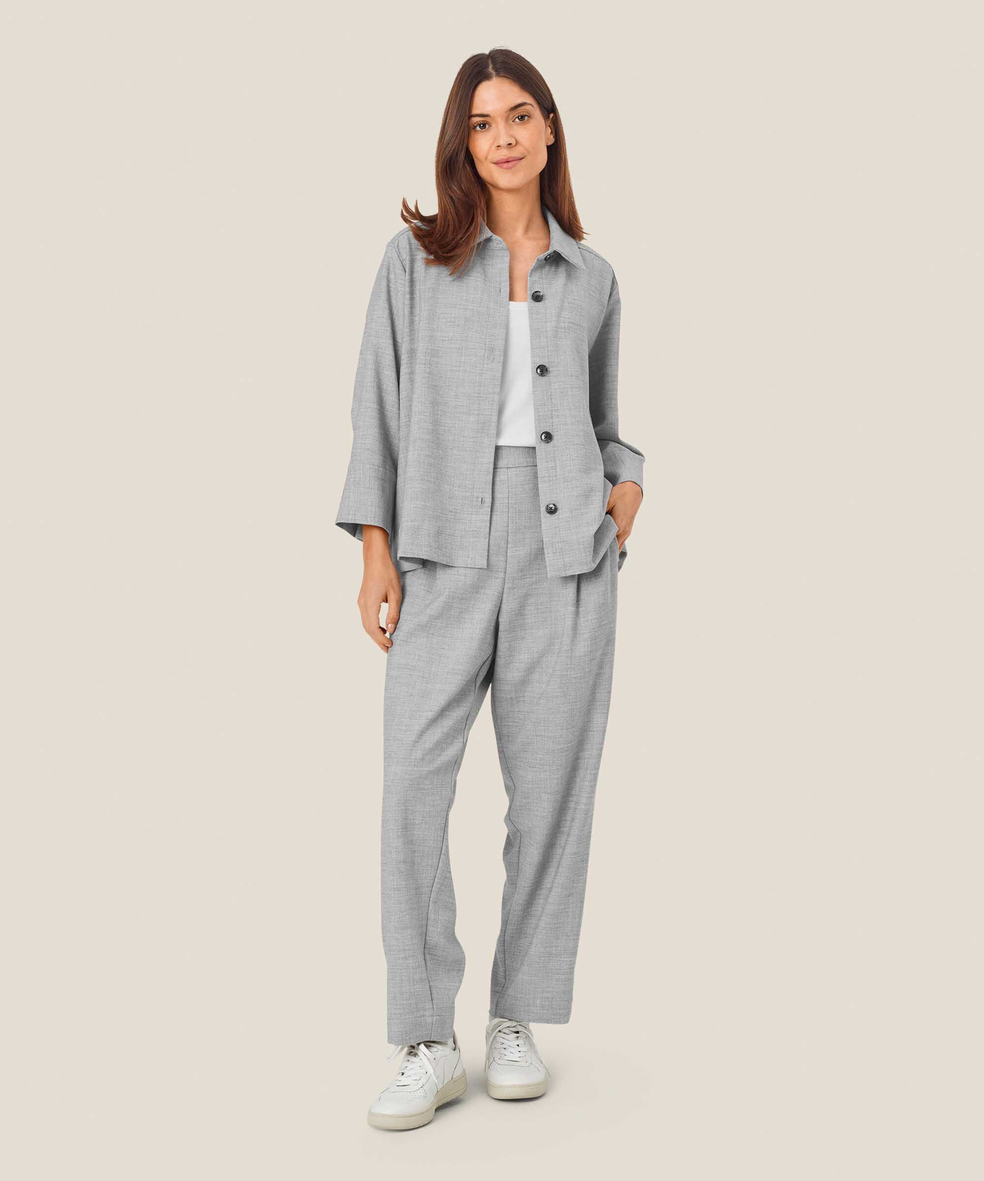 Parker Trousers, L. Grey mel.