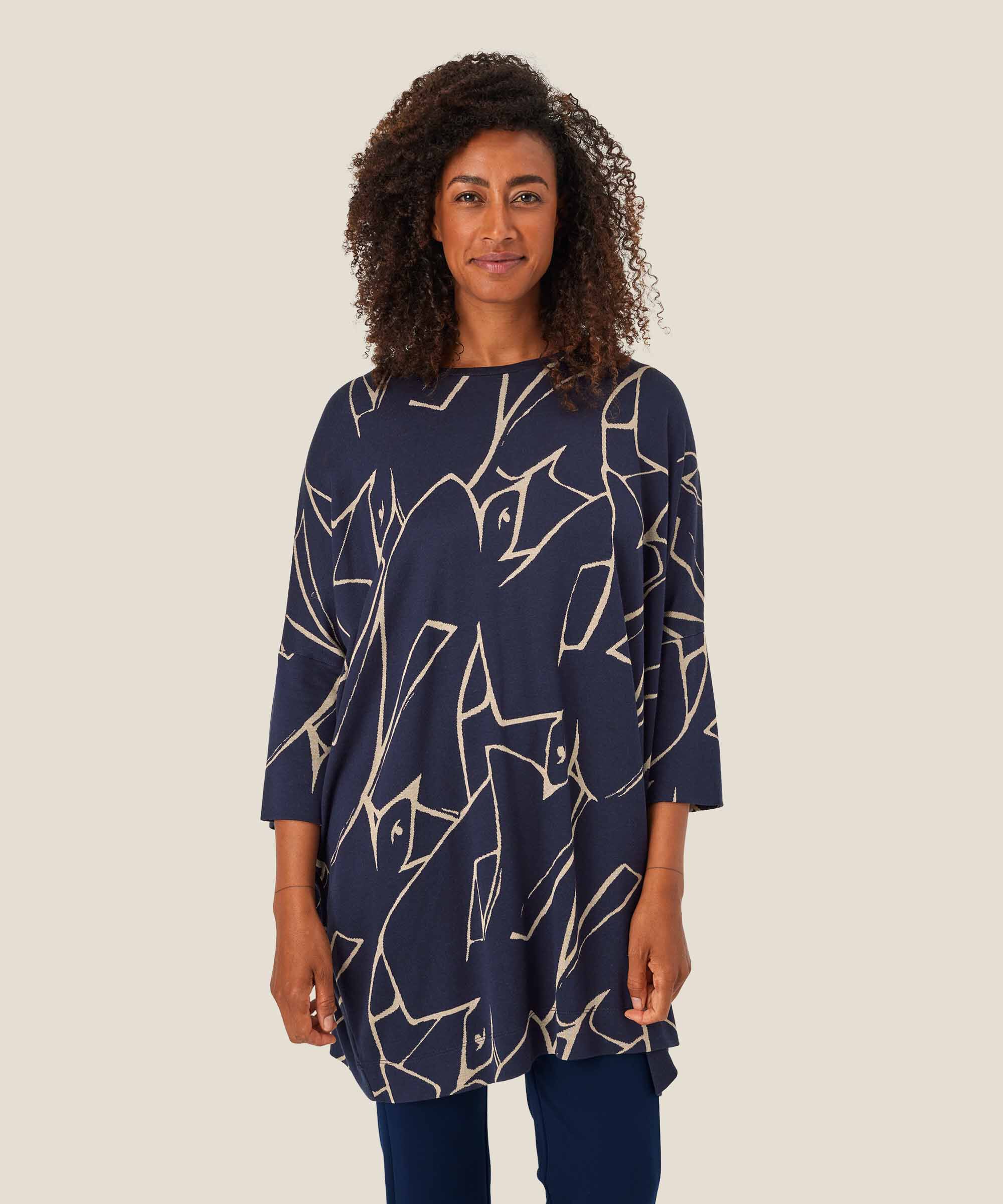 Gabini JERSEY Tunic, Navy Blazer