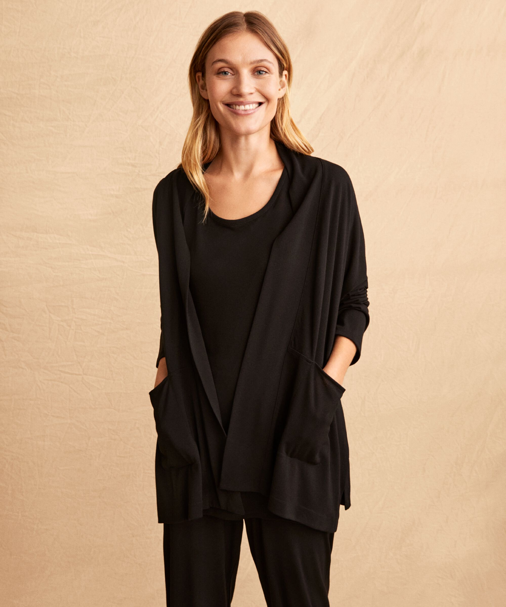 Joette JERSEY Cardigan, Black